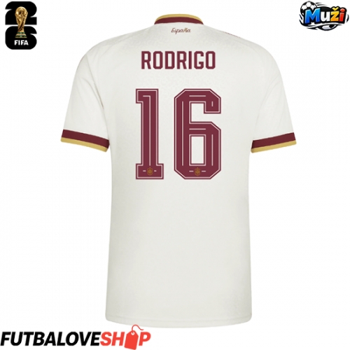 Dres Španielsko Rodri Hernandez #16 Preč MS 2026 Krátky Rukáv